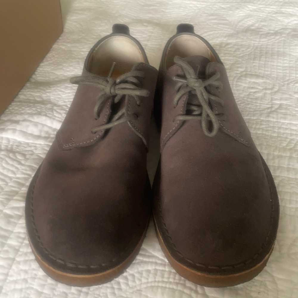 Clarks London Charcoal Suede Oxford